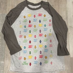 Disney parks Alice tea cups baseball tshirt